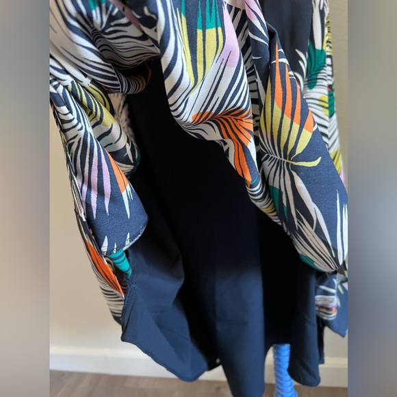 Banana Republic Palm Print Maxi Dress Pleated Size 6 NWT - Picture 7 of 10